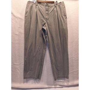 LL Bean Pants Mens 40x29 Rangely Vintage Pleated Gray Made in USA 80s